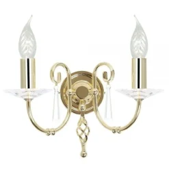 Elstead Lighting Kinkiety I Lampy Na Ścianę|Lampy Do Salonu, Oświetlenie Salonu<Aegean Polished Brass - - kinkiet podwójny