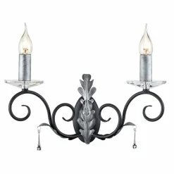 Elstead Lighting Kinkiety I Lampy Na Ścianę|Kinkiety Klasyczne<Amarilli Black And Silver - - kinkiet klasyczny
