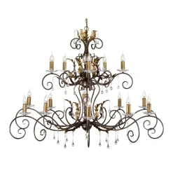 Elstead Lighting Żyrandole|Lampy Wiszące Klasyczne<Amarilli Bronze And Gold - - lampa wisząca 15-ramienna