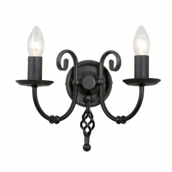 Elstead Lighting Kinkiety I Lampy Na Ścianę|Lampy Do Salonu, Oświetlenie Salonu<Artisan Light Black - - kinkiet klasyczny