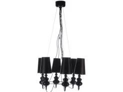 AZzardo Żyrandole|Lampy Do Salonu, Oświetlenie Salonu<BAROCO 6 BLACK - - lampa wisząca