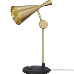 Tom Dixon Lampki Na Biurko, Oświetlenie Biurkowe|Biurkowe Ekskluzywne<Beat Table H48 mosiądz szczotkowane złoty złoty czarny kabel wewnątrz kulki - - lampa biurkowa mosiądz szczotkowane złoty złoty czarny kabel wewnątrz kulkiNapięcie: 230V