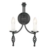 Elstead Lighting Kinkiety I Lampy Na Ścianę|Kinkiety Klasyczne<Belfry Black - - kinkiet podwójny
