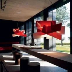 Foscarini Żyrandole|Wiszące Ekskluzywne<Big Bang L96 czerwony biały - - lampa wisząca czerwony białyNapięcie: 230V