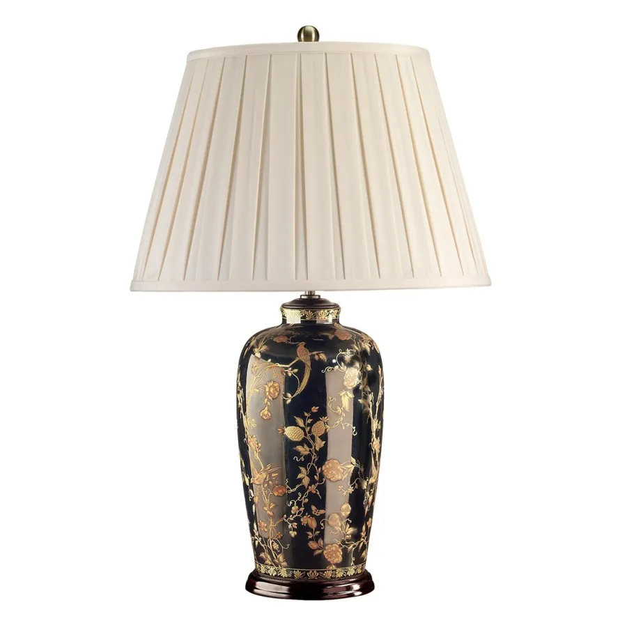 Elstead Lighting Lampki Na Biurko, Oświetlenie Biurkowe|Lampy Do Salonu, Oświetlenie Salonu<Black Birds Black Glaze - - lampa biurkowa nowoczesna