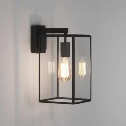Astro Kinkiety I Lampy Na Ścianę|Ekskluzywne I Luksusowe Kinkiety<Box Lantern 350 czarny - - kinkiet