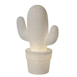 Lucide Lampki Na Biurko, Oświetlenie Biurkowe|Lampy Do Pokoju Dziecięcego, Oświetlenie Dla Dzieci<Cactus H30.5 biały - - lampa biurkowa białyNapięcie: 230V