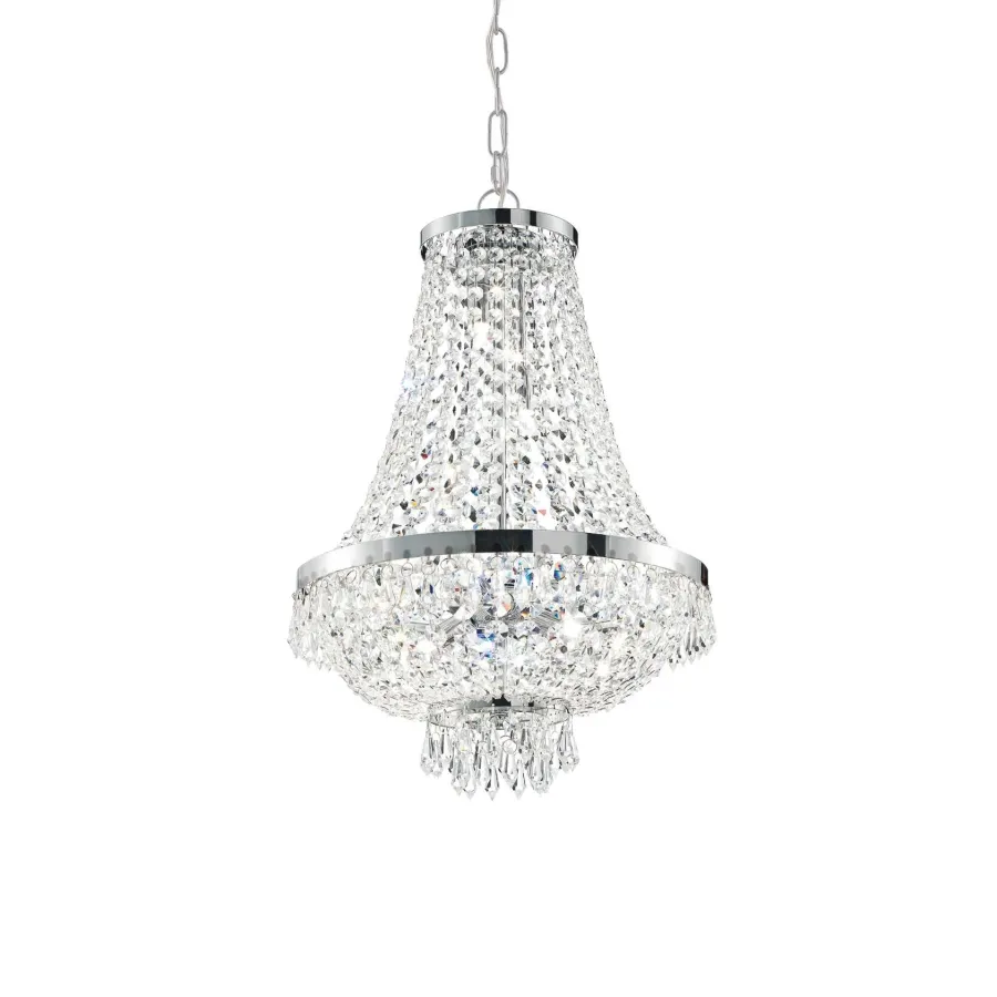 Ideal Lux Żyrandole|Lampy Do Salonu, Oświetlenie Salonu<Caesar SP9 - - kryształowa lampa wisząca