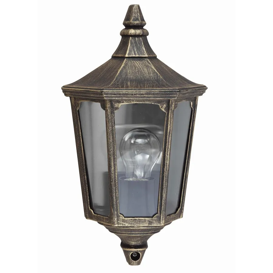 Elstead Lighting Kinkiety Zewnętrzne: Ogrodowe I Elewacyjne|Lampy Ogrodowe, Oświetlenie Do Ogrodu<Cricklade Black/Gold - - kinkiet ogrodowy