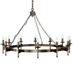 Elstead Lighting Żyrandole|Lampy Wiszące Klasyczne<Cromwell Old Bronze - - lampa wisząca 12-ramienna