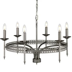 Elstead Lighting Żyrandole|Lampy Wiszące Klasyczne<Crown Iron Gate - - lampa wisząca 6-ramienna
