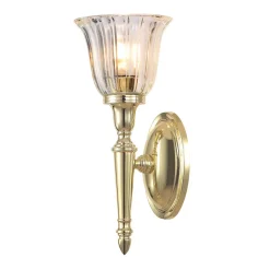 Elstead Lighting Kinkiety I Lampy Na Ścianę|Lampy Do Łazienki<Dryden Led Polished Brass H33 - - kinkiet łazienkowy