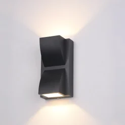Italux Kinkiety Zewnętrzne: Ogrodowe I Elewacyjne<Edgar Led Black - - kinkiet
