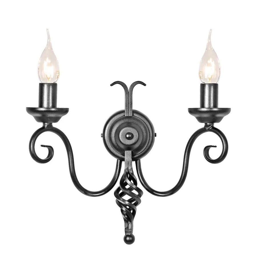 Elstead Lighting Kinkiety I Lampy Na Ścianę|Kinkiety Klasyczne<Harlech Black - - kinkiet klasyczny