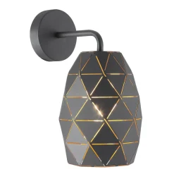 Italux Kinkiety I Lampy Na Ścianę<Harley Grey-Gold - - kinkiet