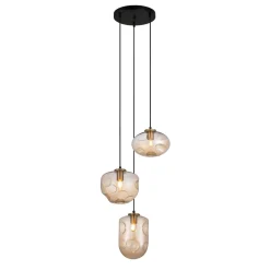 Italux Żyrandole|Nowoczesne Lampy Wiszące<Hatella III gold Ø48 - - lampa wisząca nowoczesna