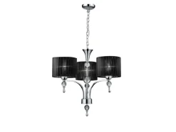 AZzardo Żyrandole|Lampy Do Sypialni, Oświetlenie Do Sypialni<Impress 3 Black - - lampa wisząca