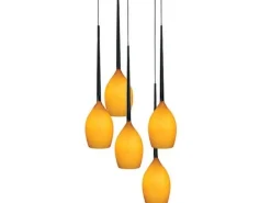 AZzardo Żyrandole|Lampy Do Salonu, Oświetlenie Salonu<Izza 5 Amber - - lampa wisząca