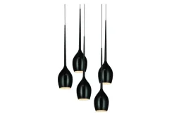 AZzardo Żyrandole|Lampy Nad Schody<Izza 5 Black - - lampa wisząca