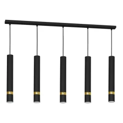 Milagro Żyrandole<Joker Black-Gold V - - lampa wisząca nowoczesna