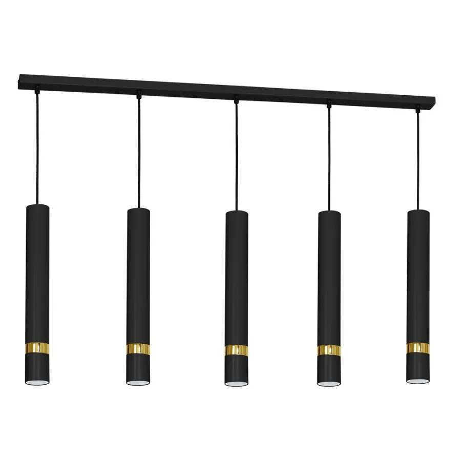 Milagro Żyrandole<Joker Black-Gold V - - lampa wisząca nowoczesna