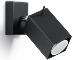 SOLLUX LIGHTING Kinkiety I Lampy Na Ścianę|Lampy I Kinkiety Nad Lustro, Oświetlenie Lustra<Kinkiet MERIDA - Sollux Czarny