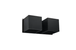 SOLLUX LIGHTING Kinkiety I Lampy Na Ścianę|Lampy Do Kuchni, Oświetlenie Kuchenne<Kinkiet QUAD 2 - Sollux Czarny