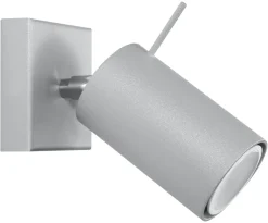 SOLLUX LIGHTING Kinkiety I Lampy Na Ścianę|Lampy I Kinkiety Nad Lustro, Oświetlenie Lustra<Kinkiet RING 1 - Sollux Szary