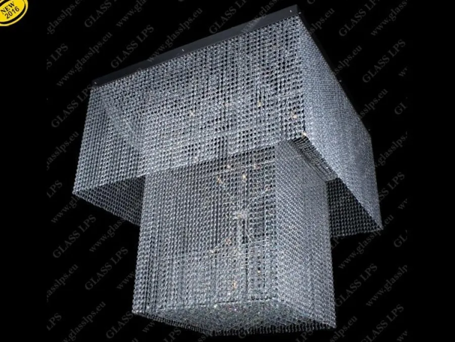 Glass LPS Stylowe Lampy Wiszące|Lampy Kryształowe Wiszące<L15 646/24/4; F 2 floor, 2 coat, Ni - - kryształowy żyrandol