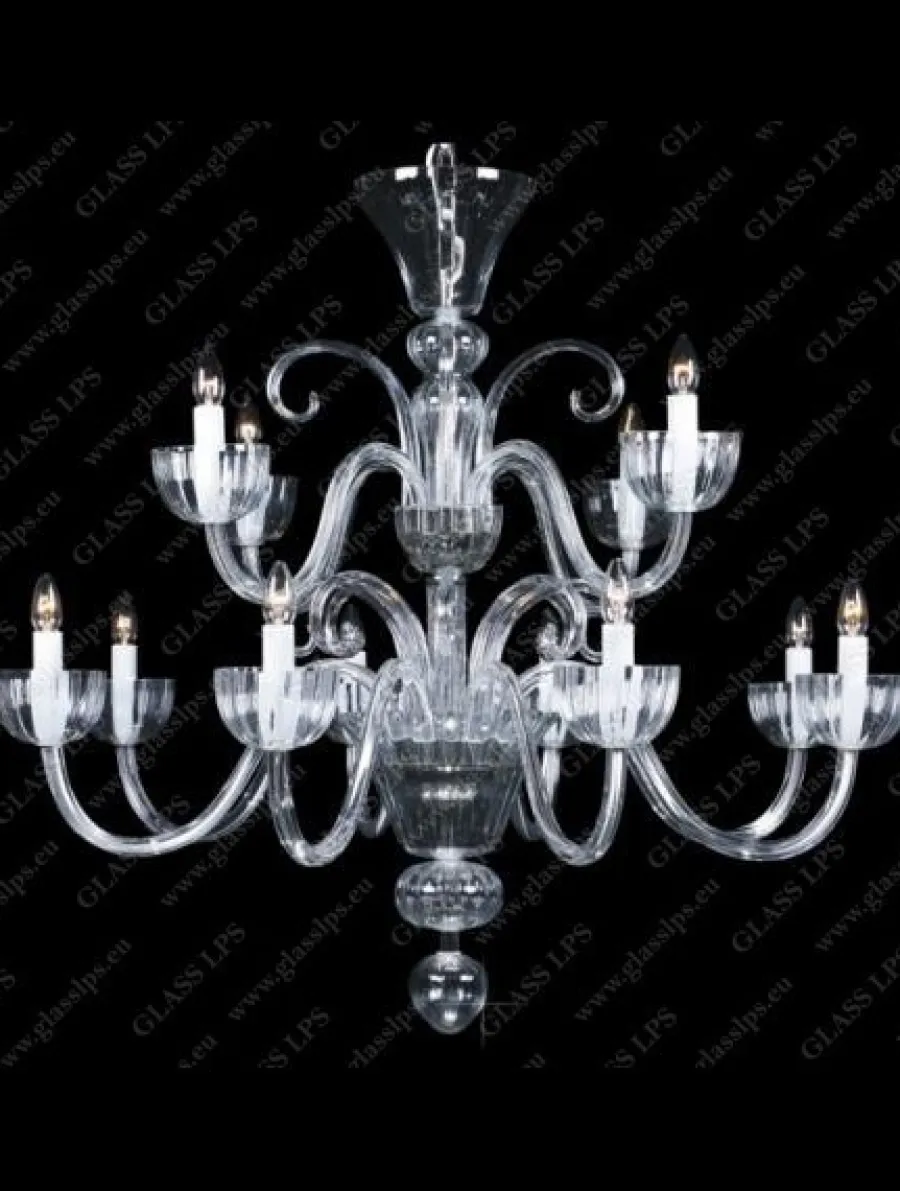 Glass LPS Stylowe Lampy Wiszące|Lampy Kryształowe Wiszące<L11 901/12/0; F 2 floor, Ni - - kryształowy żyrandol