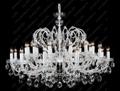 Glass LPS Stylowe Lampy Wiszące|Lampy Kryształowe Wiszące<L14 504/24/1; F (2 floor, white), Ni - - kryształowy żyrandol