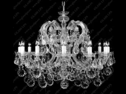 Glass LPS Stylowe Lampy Wiszące|Lampy Kryształowe Wiszące<L14 003/12/2; Ni - - kryształowy żyrandol