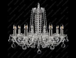Glass LPS Stylowe Lampy Wiszące|Lampy Kryształowe Wiszące<L11 007/08/4; SILVER - - kryształowy żyrandol