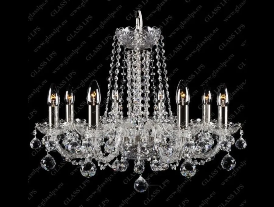 Glass LPS Stylowe Lampy Wiszące|Lampy Kryształowe Wiszące<L11 007/08/4; SILVER - - kryształowy żyrandol