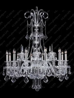Glass LPS Stylowe Lampy Wiszące|Lampy Kryształowe Wiszące<L11 898/16/1-A, 2; SILVER - - kryształowy żyrandol