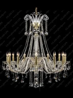 Glass LPS Stylowe Lampy Wiszące|Lampy Kryształowe Wiszące<L11 907/12/1-A; GOLD - - kryształowy żyrandol
