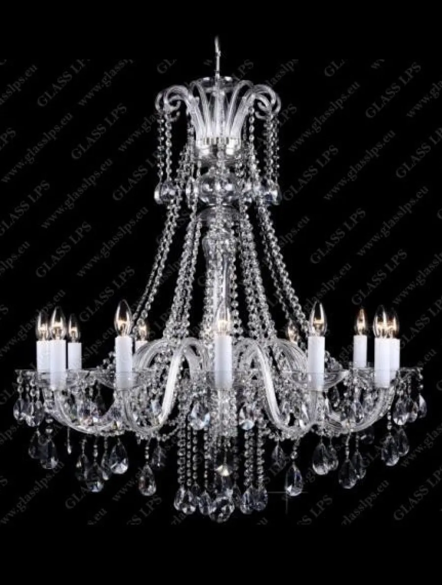 Glass LPS Stylowe Lampy Wiszące|Lampy Kryształowe Wiszące<L11 907/12/1-A; Ni - - kryształowy żyrandol