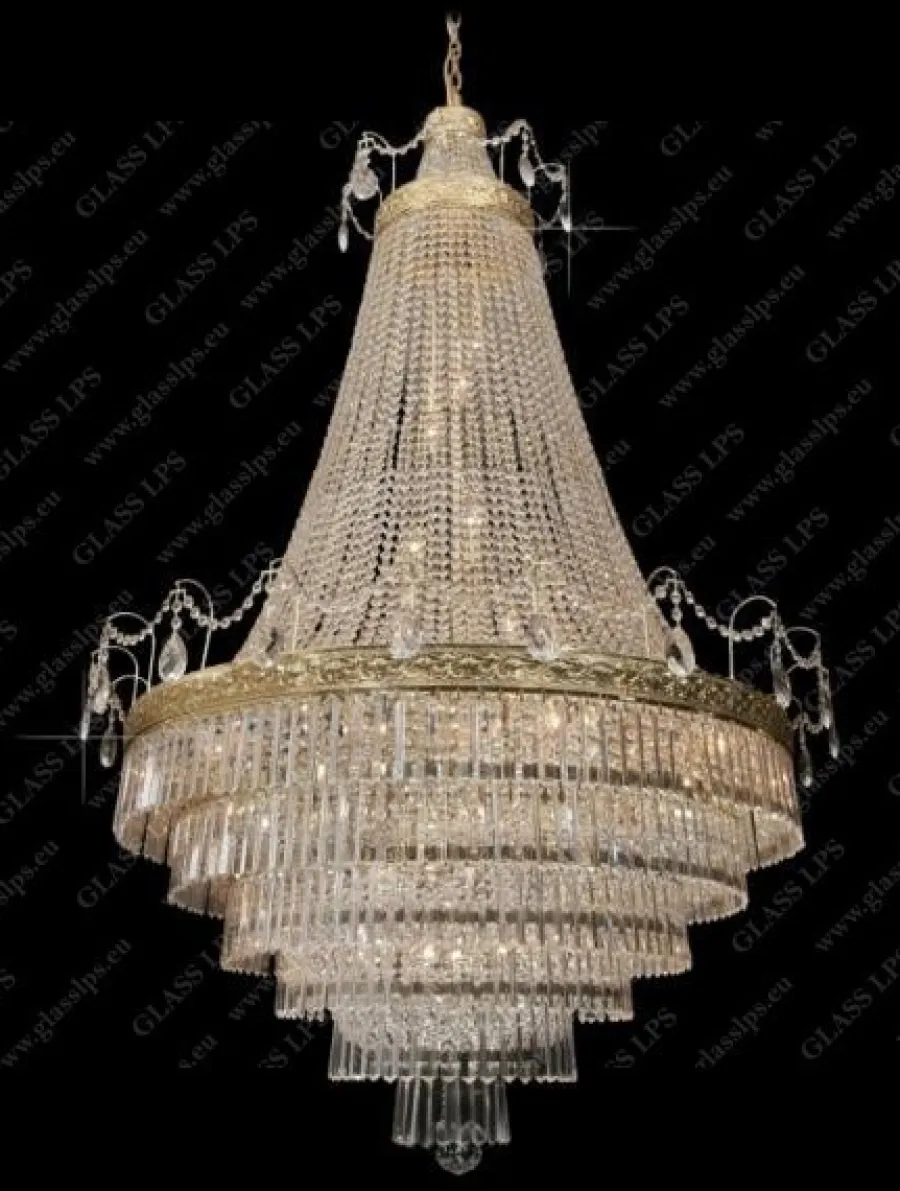 Glass LPS Stylowe Lampy Wiszące|Lampy Kryształowe Wiszące<L15 552/23/1-A, 3-P - - kryształowy żyrandol