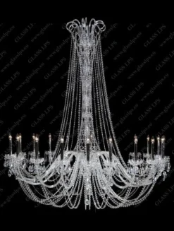 Glass LPS Stylowe Lampy Wiszące|Lampy Kryształowe Wiszące<L11 918/18/1-A; SILVER - - kryształowy żyrandol