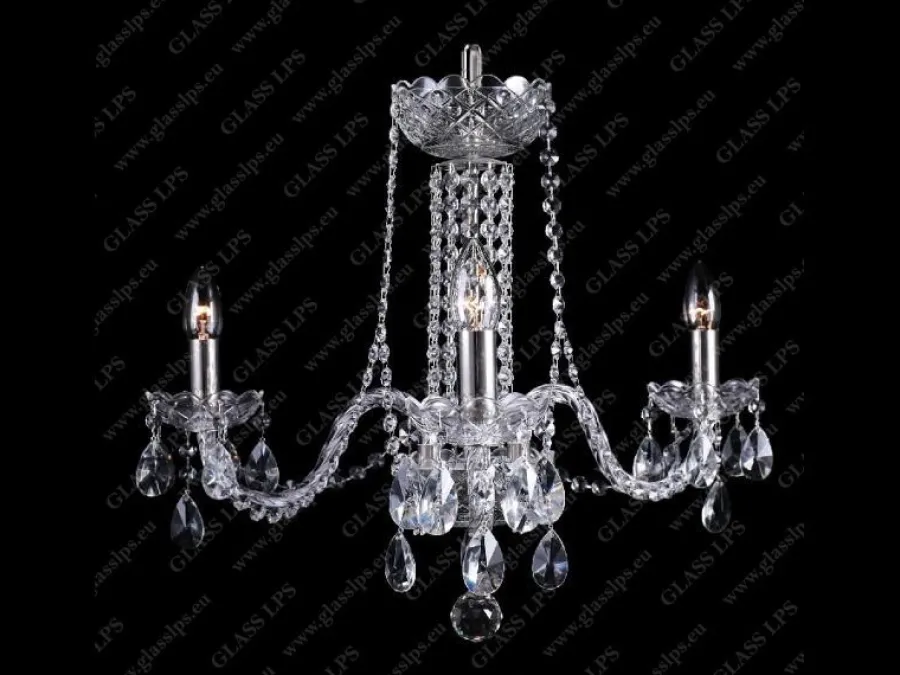 Glass LPS Stylowe Lampy Wiszące|Lampy Kryształowe Wiszące<L11 007/03/1-A; SILVER - - kryształowy żyrandol