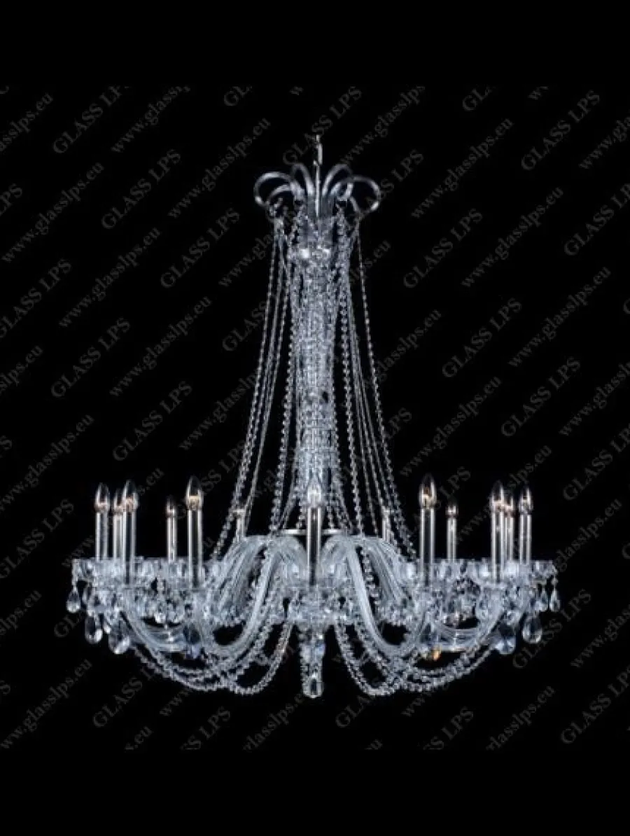 Glass LPS Stylowe Lampy Wiszące|Lampy Kryształowe Wiszące<L11 918/16/1-A; SILVER - - kryształowy żyrandol