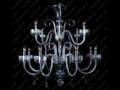 Glass LPS Stylowe Lampy Wiszące|Lampy Kryształowe Wiszące<L11 901/12/3-H; F 2 floor, SILVER - - kryształowy żyrandol