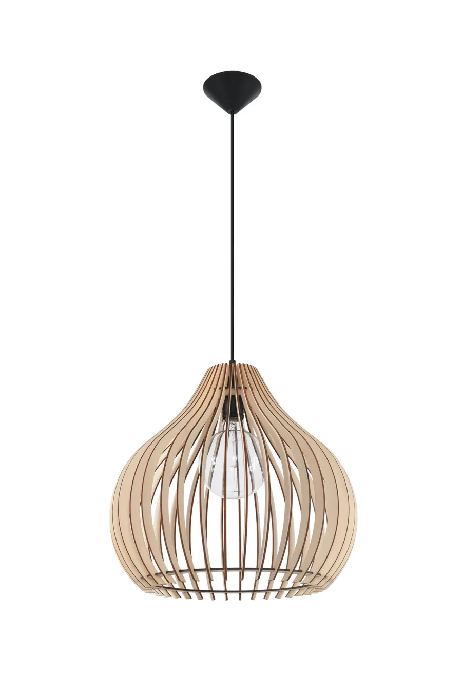 SOLLUX LIGHTING Lampy Do Sypialni, Oświetlenie Do Sypialni|Lampy Wiszące Nad Ladę Kuchenną<Lampa wisząca APRILLA - Sollux Naturalne drewno, czarny