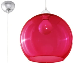 SOLLUX LIGHTING Lampy Do Pokoju Dziecięcego, Oświetlenie Dla Dzieci|Żyrandole<Lampa Wisząca BALL Czerwona - Sollux Czerwony
