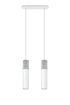 SOLLUX LIGHTING Żyrandole|Lampy Do Kuchni, Oświetlenie Kuchenne<Lampa wisząca BORGIO 2 biały - Sollux Biały, beton