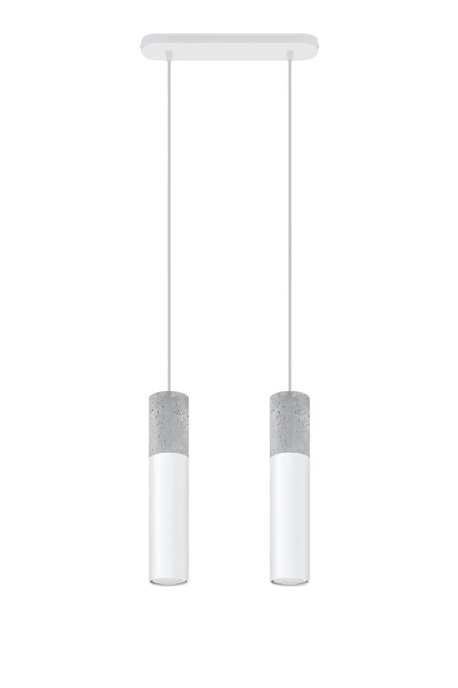 SOLLUX LIGHTING Żyrandole|Lampy Do Kuchni, Oświetlenie Kuchenne<Lampa wisząca BORGIO 2 biały - Sollux Biały, beton