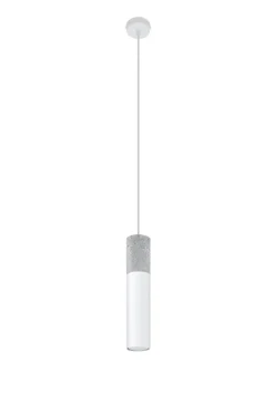 SOLLUX LIGHTING Lampy Do Jadalni|Lampy Wiszące Nad Ladę Kuchenną<Lampa wisząca BORGIO 1 biały - Sollux Biały, beton