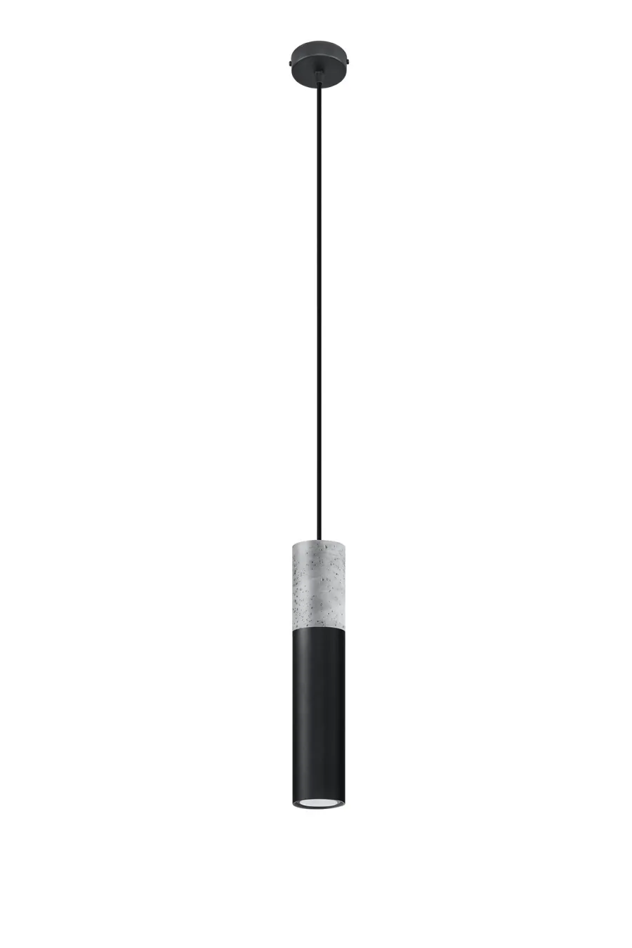 SOLLUX LIGHTING Lampy Do Kuchni, Oświetlenie Kuchenne|Lampy Do Jadalni<Lampa wisząca BORGIO 1 czarny - Sollux Czarny, beton