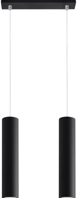 SOLLUX LIGHTING Żyrandole|Lampy Tuby<Lampa Wisząca LAGOS 2 Czarny - Sollux Biały