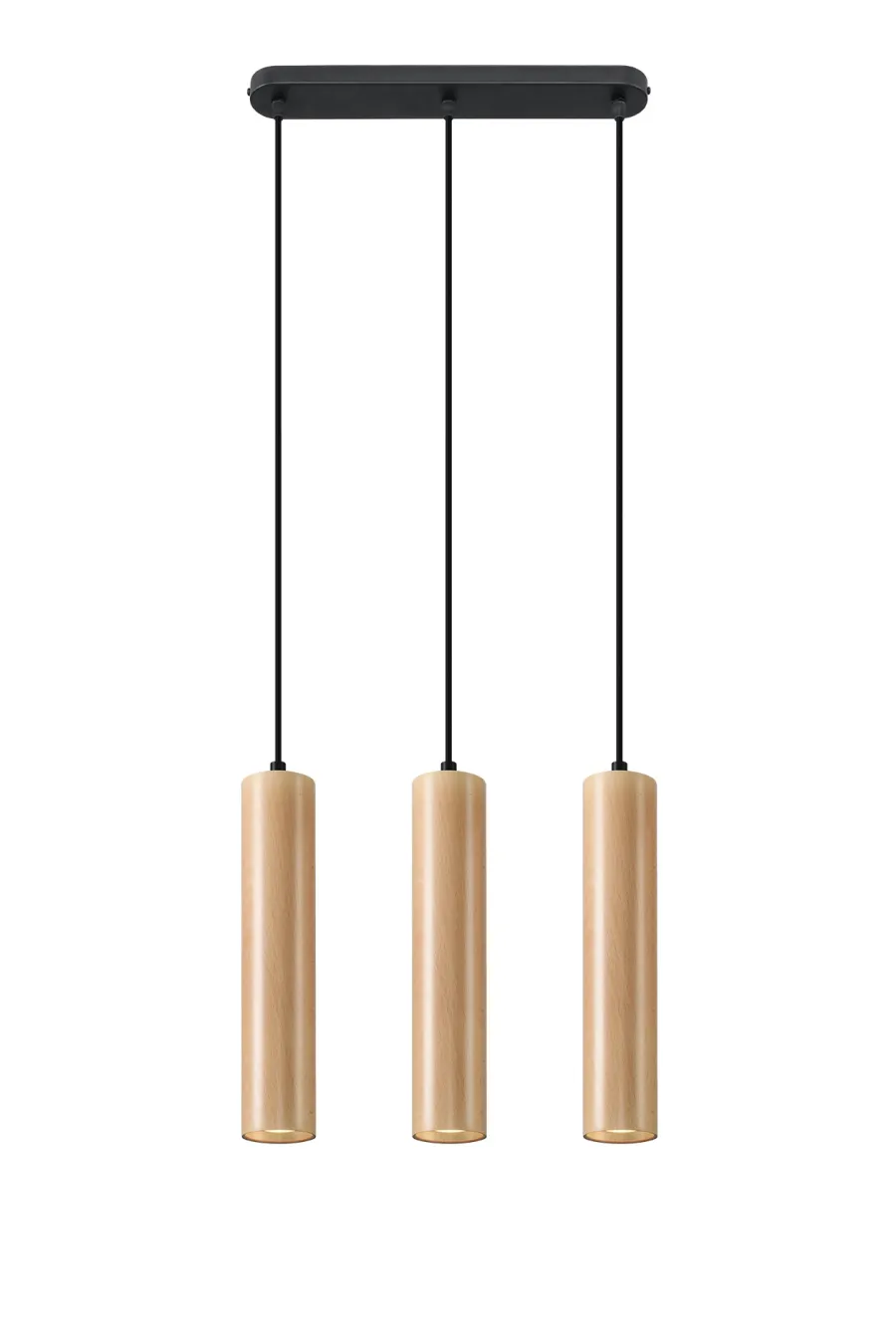 SOLLUX LIGHTING Żyrandole|Lampy Do Sypialni, Oświetlenie Do Sypialni<Lampa wisząca LINO 3 - Sollux czarny, naturalne drewno